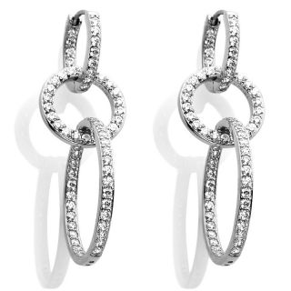 Jewelry Earrings Drop Jean Dousset 2.92ct Absolute™ Orbit Hoop