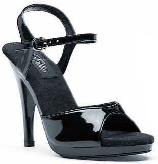 Ellie Shoes High Heel Spiked Heel Black Sandal with Ankle Strap 421