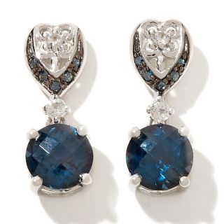 Victoria Wieck 2.15ct London Blue Topaz and Gemstone Drop Earrings at