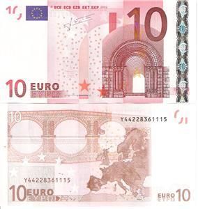 10 Euro Greece Banknote World Paper Money UNC Currency