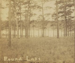 1880 ROUND LAKE Stereoview EUSTIS MT DORA FLORIDA N L Whitney Orange