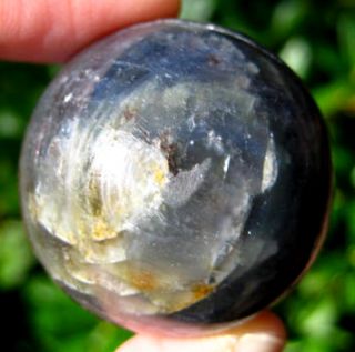 Super RARE Blue Iolite Crystal Gemstone Sphere Ball ORB