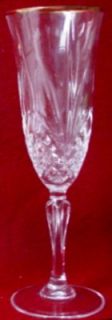 Cristal de Flandre Crystal Salzburg Gold Champagne Flute
