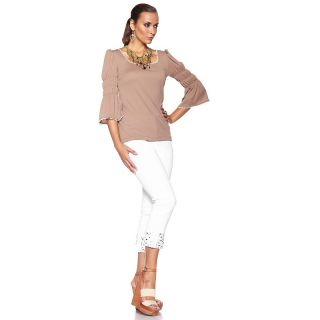  stretch gauze peasant blouse with crochet trim rating 38 $ 14 97 s