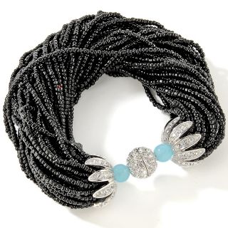 Real Collectibles by Adrienne® Art Deco Jet Black Beaded 9&quo at