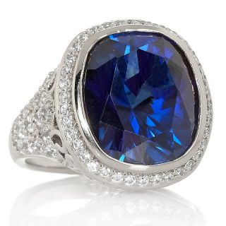 Jean Dousset Absolute Created Sapphire Pavé Frame Ring at