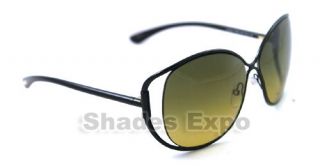 New Tom Ford Sunglasses TF 155 Black Emmeline 01P Auth