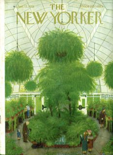 New Yorker Cover Edna Eicke Ladies View Ferns in Arboretum 1 13 1951
