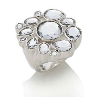 Isharya 925 Quartz Crystal Crazy Flower Sterling Silver Ring