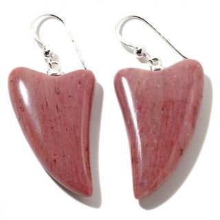  indonesian pink flamingo stone heart drop earrings rating 3 $ 24 43 s
