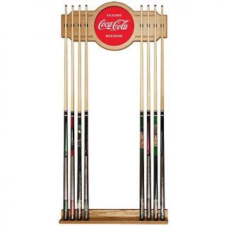 Coca Cola Delicious and Refreshing Wood Pool Cue Rack