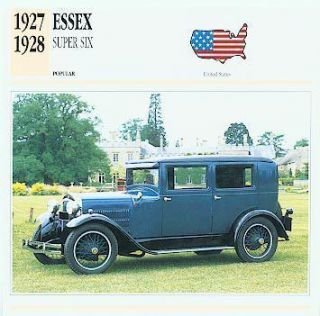 1927 27 1928 28 ESSEX SUPER SIX HUDSON COLLECTOR COLLECTIBLE