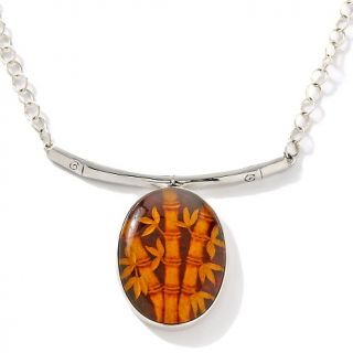  age of amber oval bamboo intaglio 18 drop necklace rating 4 $ 55 97 s