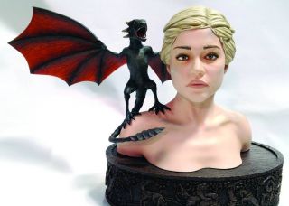  Throne Danenerys Targaryen Emilia Clarke Mini Bust HBO Pre Sale