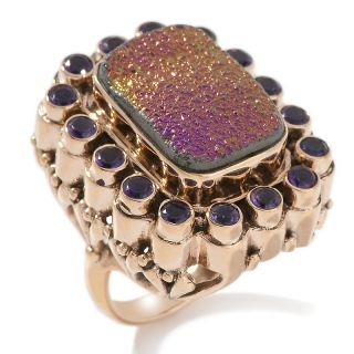 nicky butler midnight drusy and amethyst bronze ring d