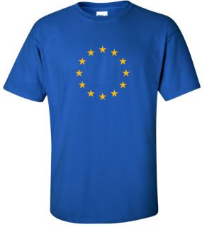 EU European Union Logo T Shirt Flag Cool 90s Euro Tee