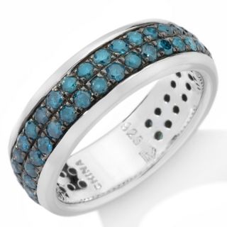 Jewelry Rings Fashion 1.21ct Colored Diamond Sterling Silver Band