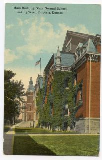 Emporia Kansas State Normal School 1900s Postcard
