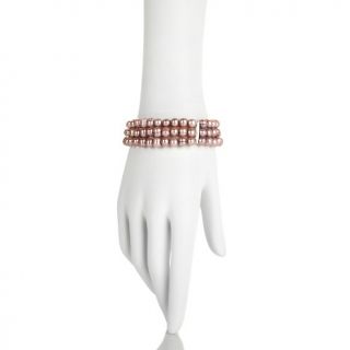 Jewelry Bracelets Beaded 3 Row 6 6.5mm Cultured Freshwater Pearl