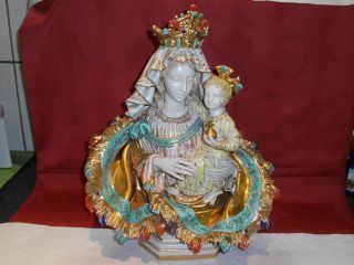  Large Madonna with Child Capodimonte Pattarino Eugenio Italy