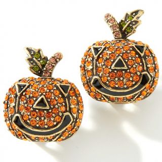 Heidi Daus Smashin Pumpkin Crystal Earrings