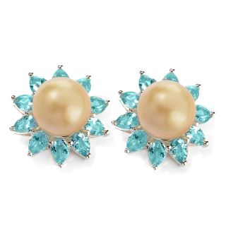 Jewelry Earrings Stud Imperial Pearls Cultured Pearl and Apatite