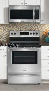  STAINLESS STEEL 30 ELECTRIC RANGE AND OTR MICROWAVE KITCHEN PACKAGE