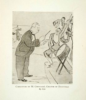  Caricature Eugene Cornuche Deauville Sem Georges Goursat Belle Epoque
