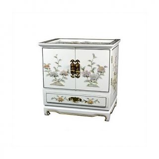 Oriental Furniture White Empress Laquer Jewelry Box