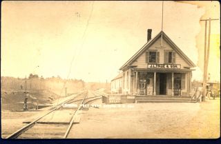 Early West Epping New Hampshire Train Depot General Store Real Photo