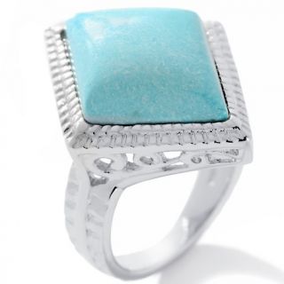 Heritage Gems by Matthew Foutz White Cloud Turquoise Diamond Shape
