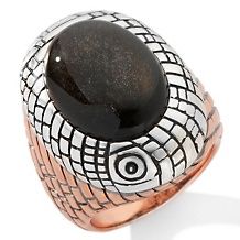 hilary joy obsidian copper and sterling textured ring $ 18 87 $ 99 90