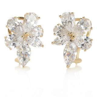 Jean Dousset Absolute 9.2ct Pear and Marquise Cluster Earrings