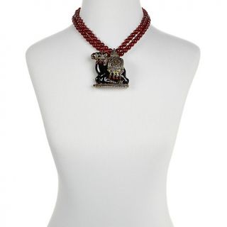 Jewelry Necklaces Statement Heidi Daus Camel ot 2 Row Beaded