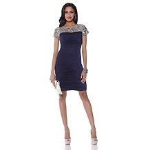 js boutique ruched jersey dress with sequin detail $ 49 98 $ 200 00