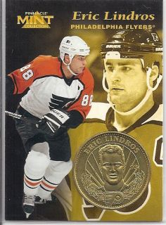 97 Pinnacle Mint Eric Lindros Coin w Card 3 of 30`
