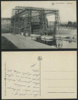 La Louviere Ascenseur Elevator Lift 1919 Old Postcard