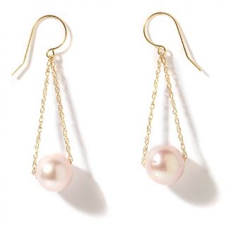 Jewelry Earrings Drop 14K 9.5mm Pink Cultured Freshwater Pearl