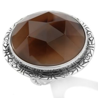 Statements by Amy Kahn Russell Round Smoky Quartz Sterling Silver Ring