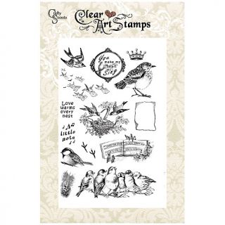106 1162 scrapbooking crafty secrets 6 x 4 clear art stamp set bird