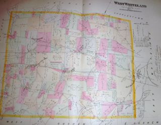 West Whiteland Twp Chester County PA 1883 Lge Map Exton