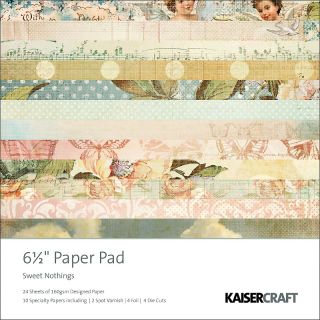 111 0017 kaisercraft sweet nothings paper pad 6 1 2 x 6 1 2 40 sheets