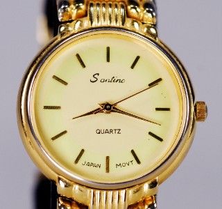 Vintage 18k Gold Electroplated Mens Dress Watch with Watch Band