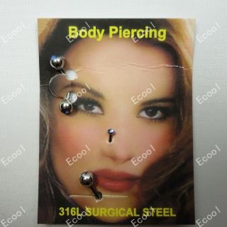 wholesale jewelry lots 20sets Facial piercing 316L Surgical Steel free