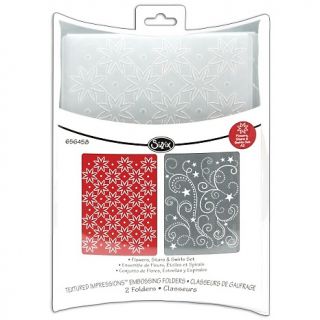 108 7409 sizzix sizzix textured impressions embossing folder 2 pack