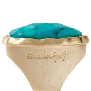 Glow by Sheila Fajl Green Howlite Color Stone Textured Ring