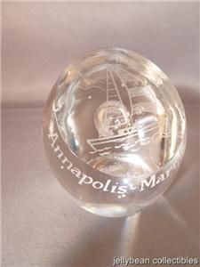 Tyrone Crystal Paperweight   Annapolis, Maryland