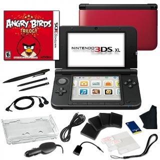 Nintendo Nintendo 3DS XL Red 3D Angry Birds Trilogy Game System Bundle