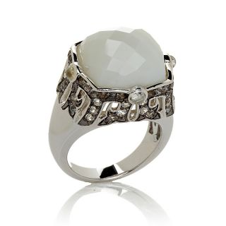 Jewelry Rings Gemstone Victoria Wieck White Jade and White Topaz