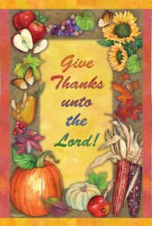 Give Thanks Unto The Lord Thanksgiving Flag Flags Banner Banners